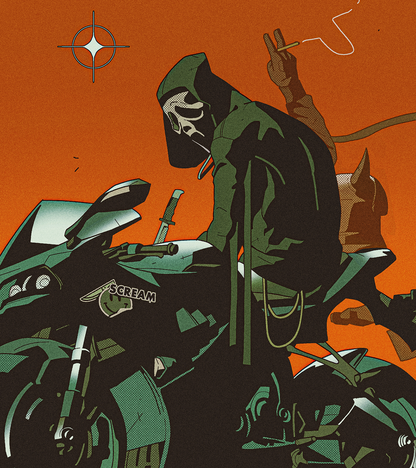 Biker Slasher A6 PRINT.