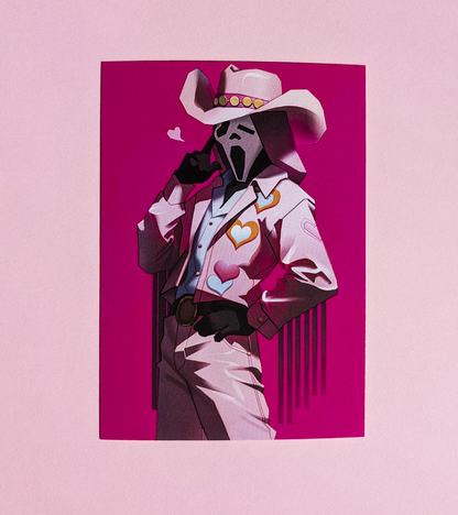 Pink Cowboy Slasher A6 PRINT.