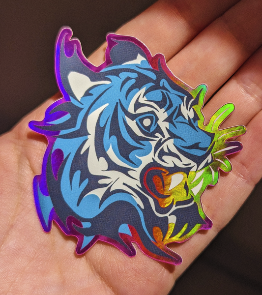 Holo Tribal Tiger Sticker!