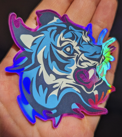 Holo Tribal Tiger Sticker!