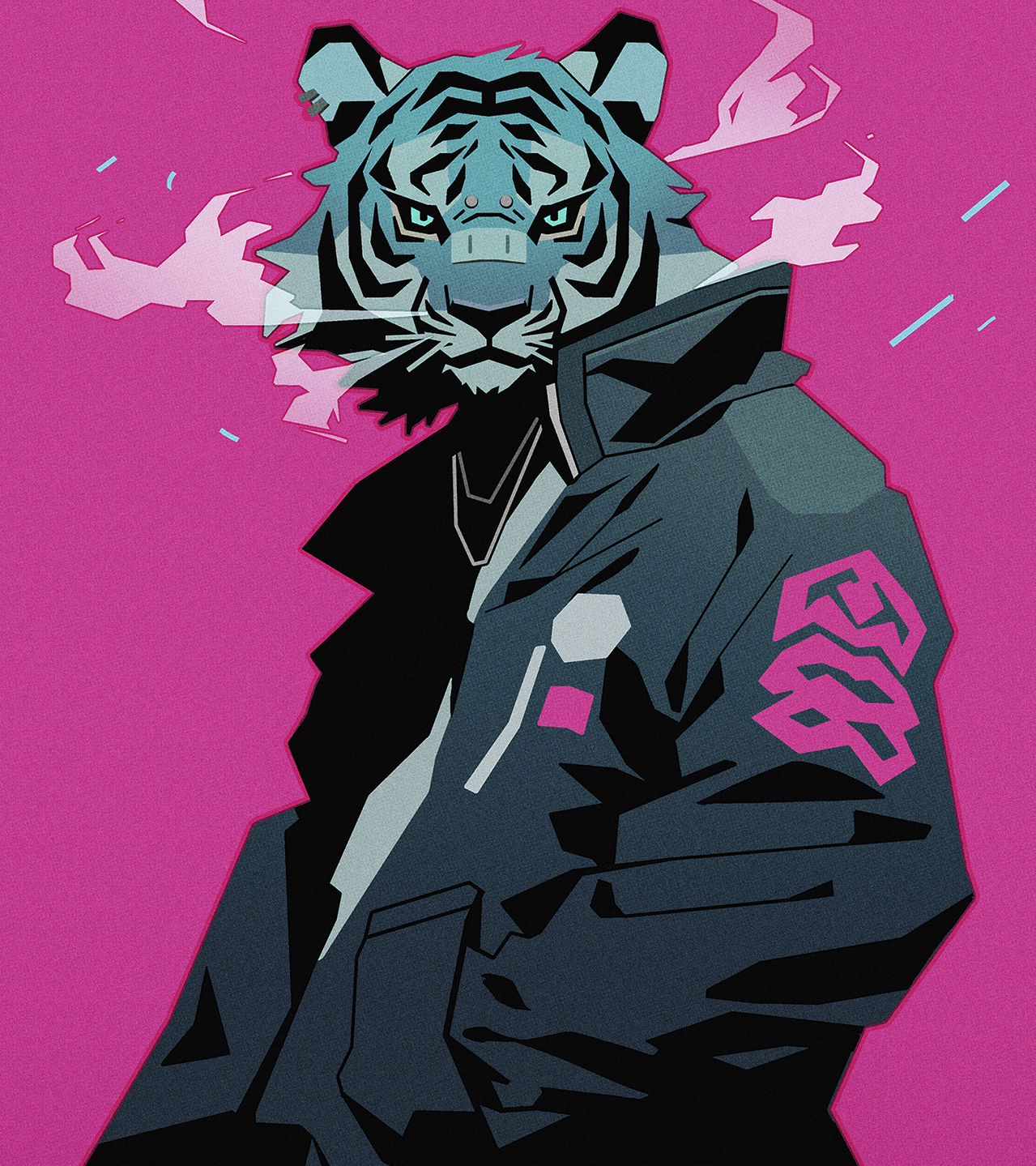 Blue Tiger A6 PRINT.