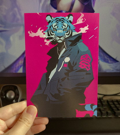 Blue Tiger A6 PRINT.