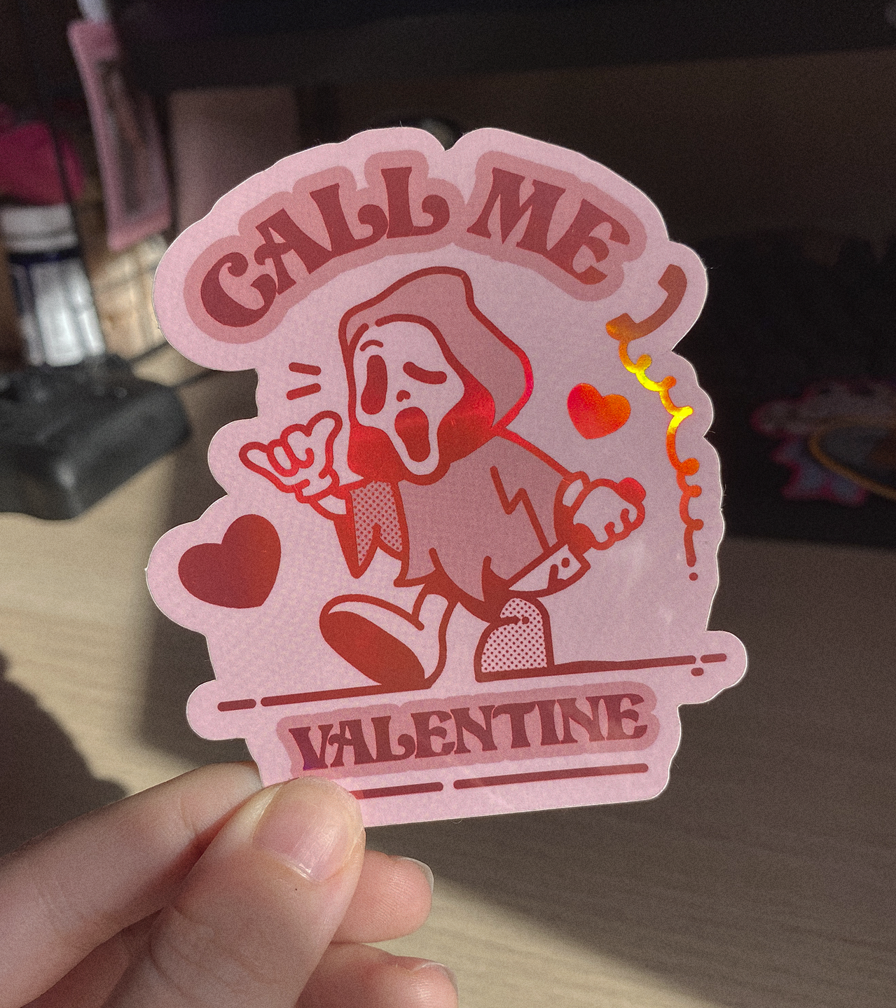 Valentine Slasher Holo Sticker!