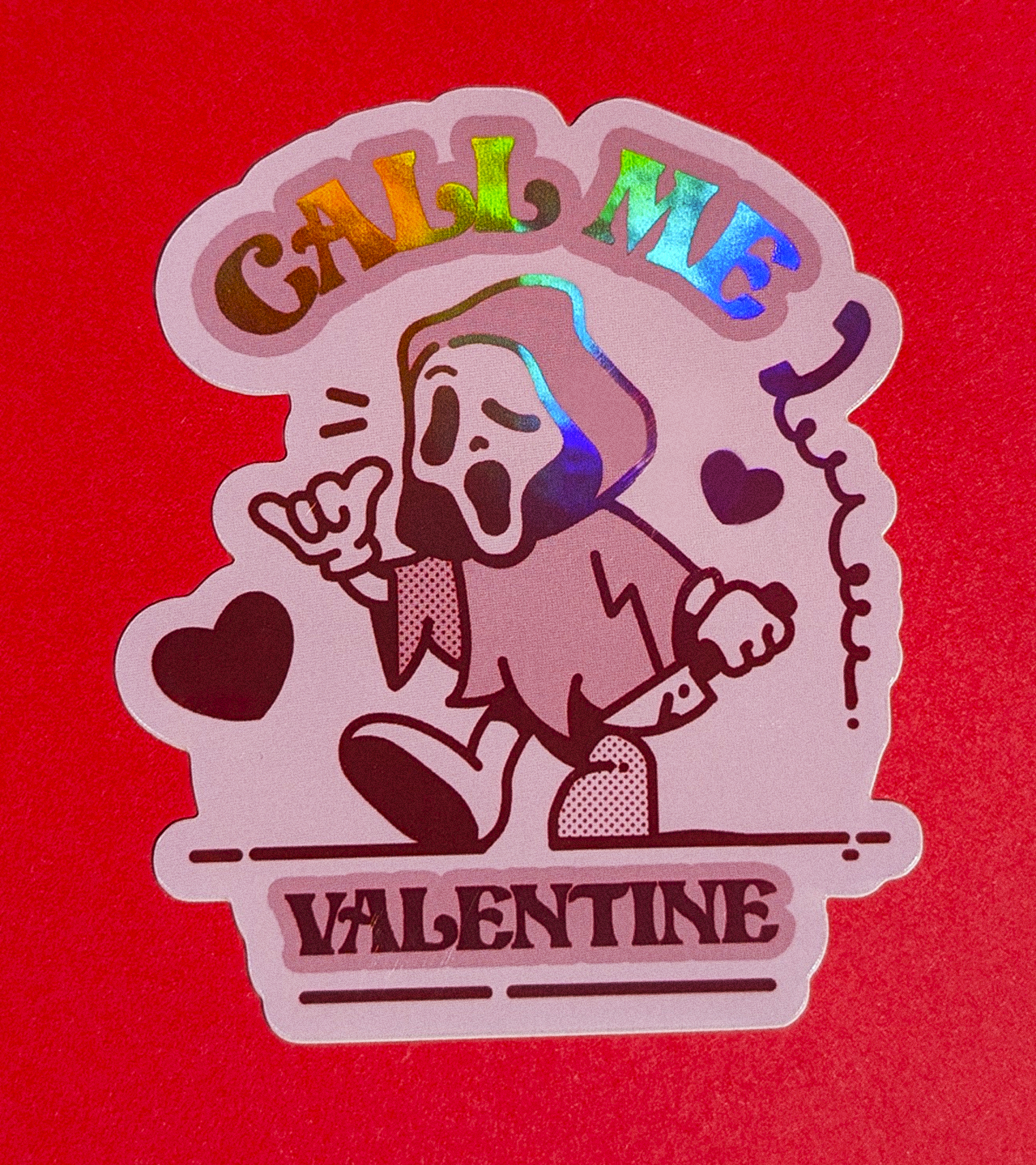 Valentine Slasher Holo Sticker!