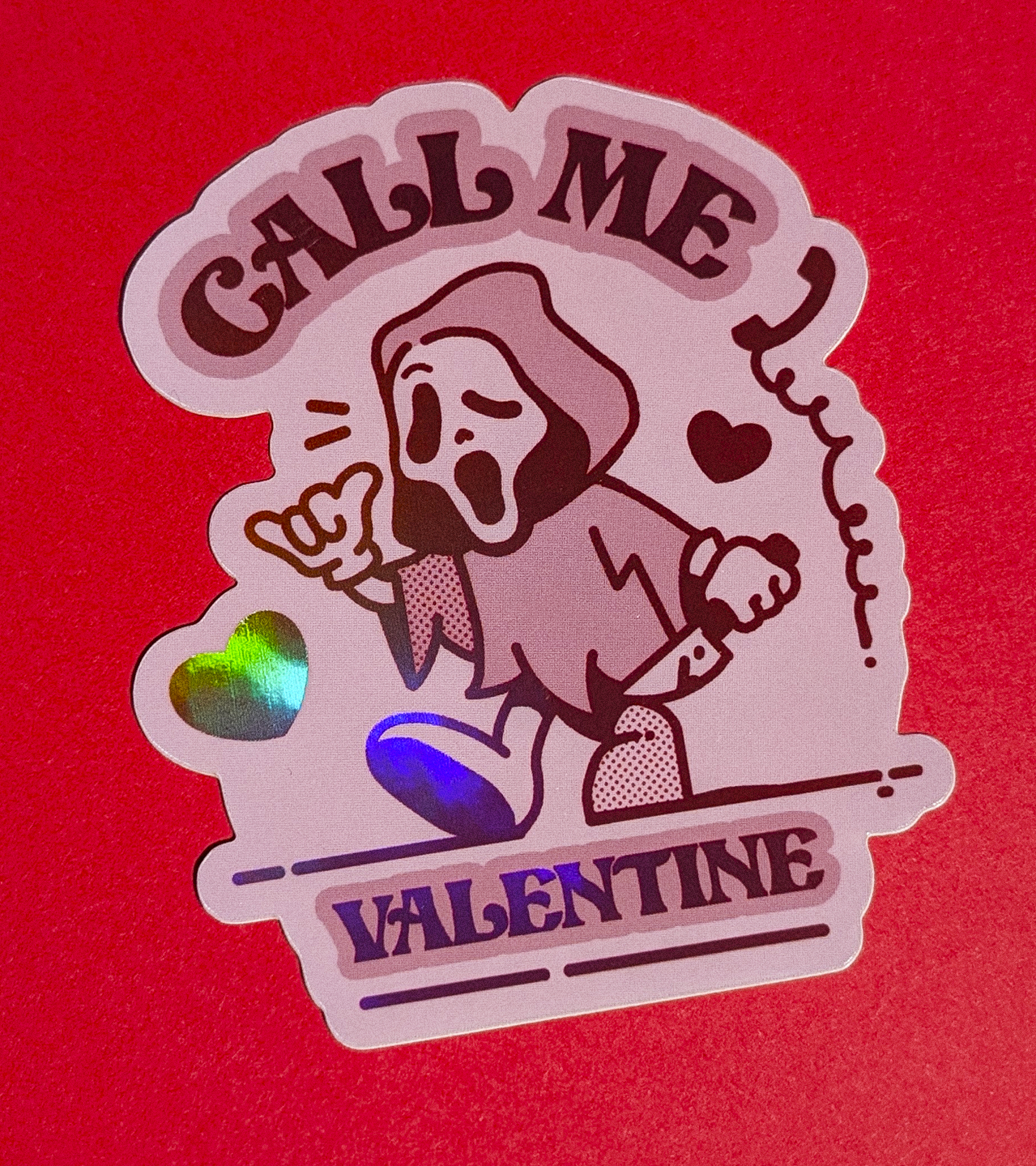 Valentine Slasher Holo Sticker!