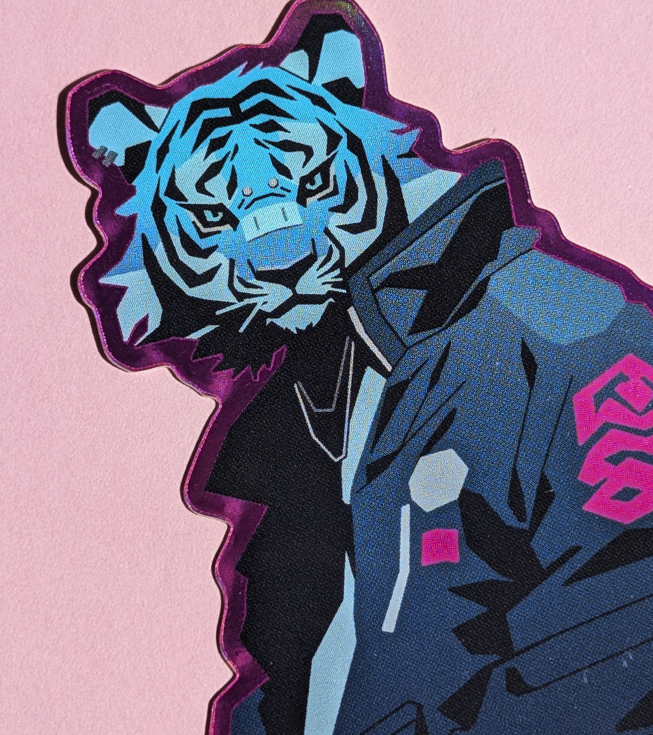 Blue Tiger Holo Sticker!